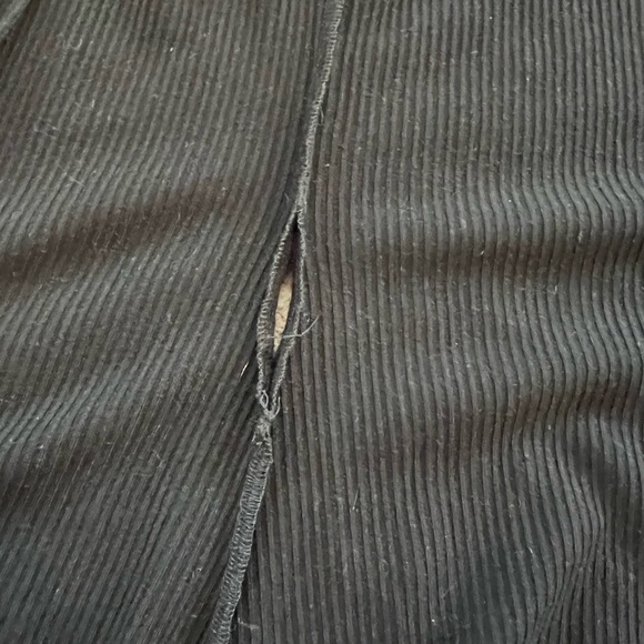 Reformation V Neck Ribbed Wrap Dress - Picture 3 of 4